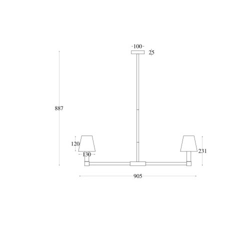 Lampa wisząca – Tet-a-tet MOD104PL-09B - Maytoni
